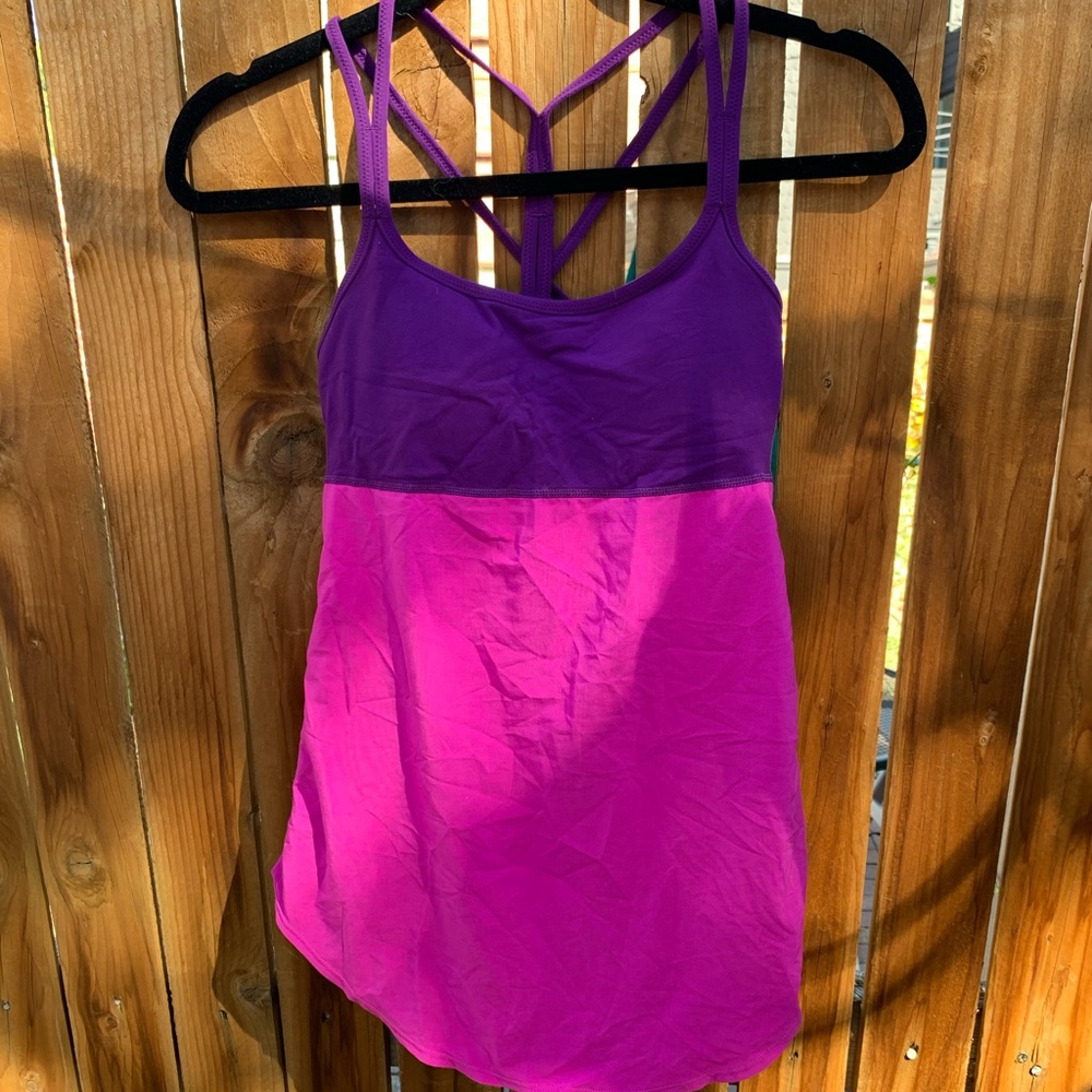 Pink and purple Lucy yoga/ workout top
